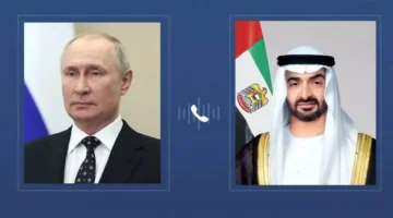 محمد بن زايد وبوتين يبحثان هاتفياً التطورات الأمنية والعسكرية في المنطقة